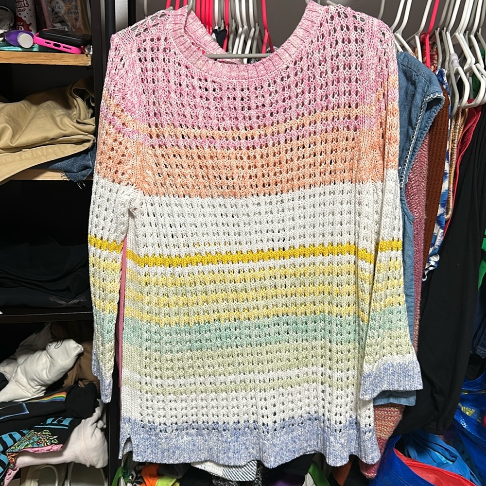 Talbots open knit top large